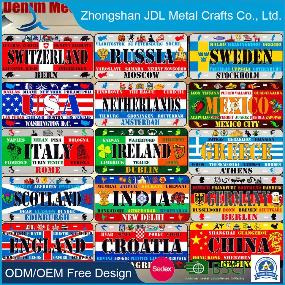 Wholesale Blank Reflective 3D Japan License Epoxy Gift Sublimation Blank Antique Finish Digital Photo Car Number Plate Frame