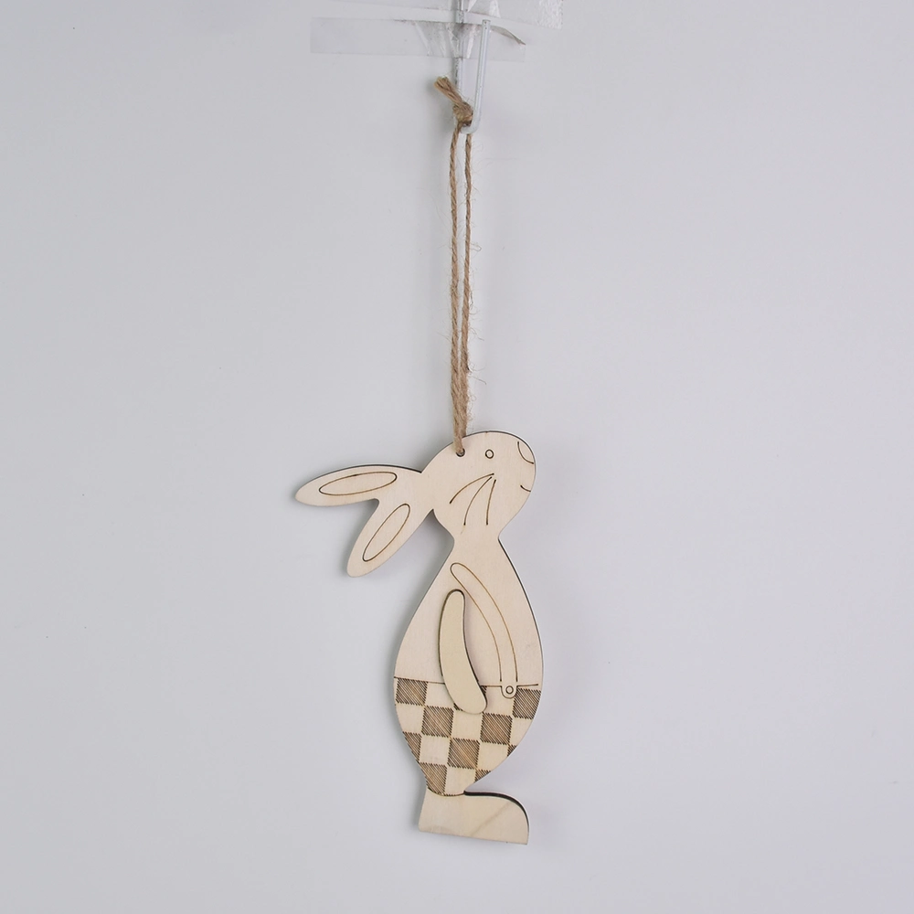 DIY Wood Unfinished Wood Rabbit of Easter Crafts Wooden Cutout Decor to Paint