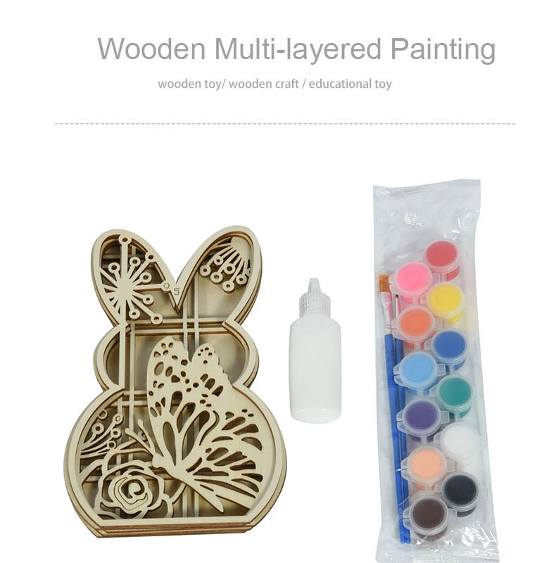 Wooden Multi-Layered Painting Wooden Toys Wooden Crafts