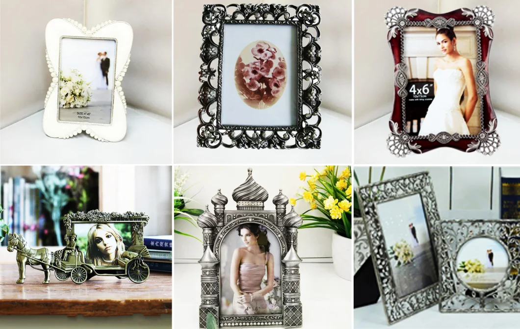 Wall Decoration Plastic Photo Frame with Metal Drawing Finish (39)