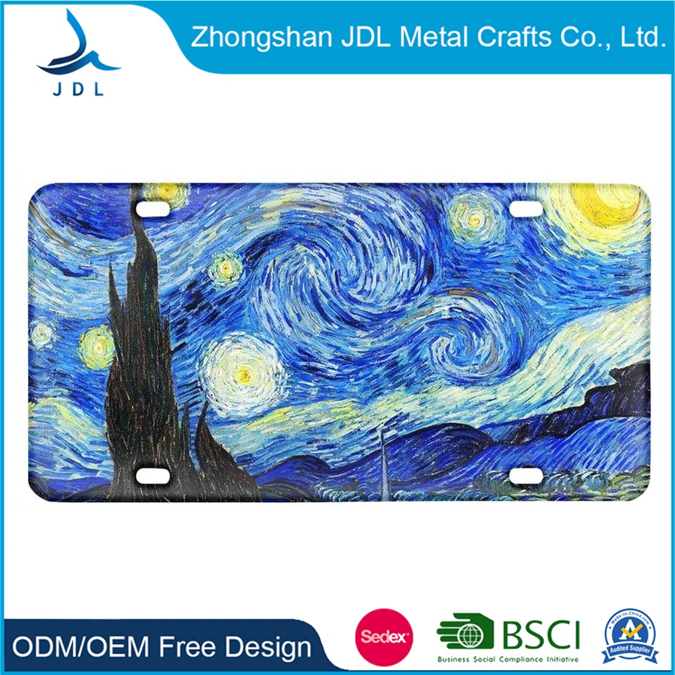 Wholesale Blank Reflective 3D Japan License Epoxy Gift Sublimation Blank Antique Finish Digital Photo Car Number Plate Frame