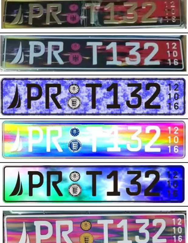 Wholesale Blank Reflective 3D Japan License Epoxy Gift Sublimation Blank Antique Finish Digital Photo Car Number Plate Frame